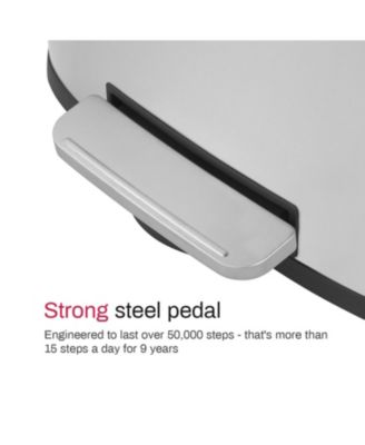 13+2.1 Gal Oval Stainless Steel Step-on Trash Can Set