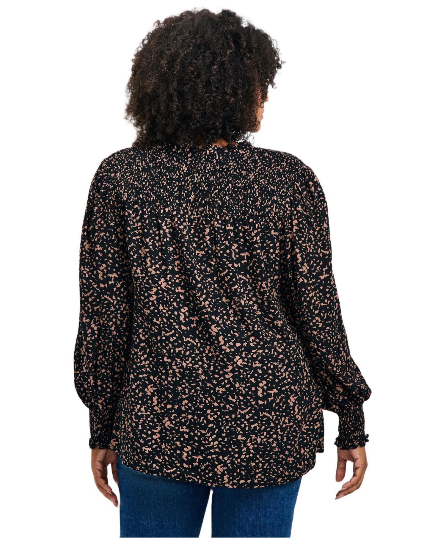 Women's Plus Size Abby Blouson Sleeve Blouse
