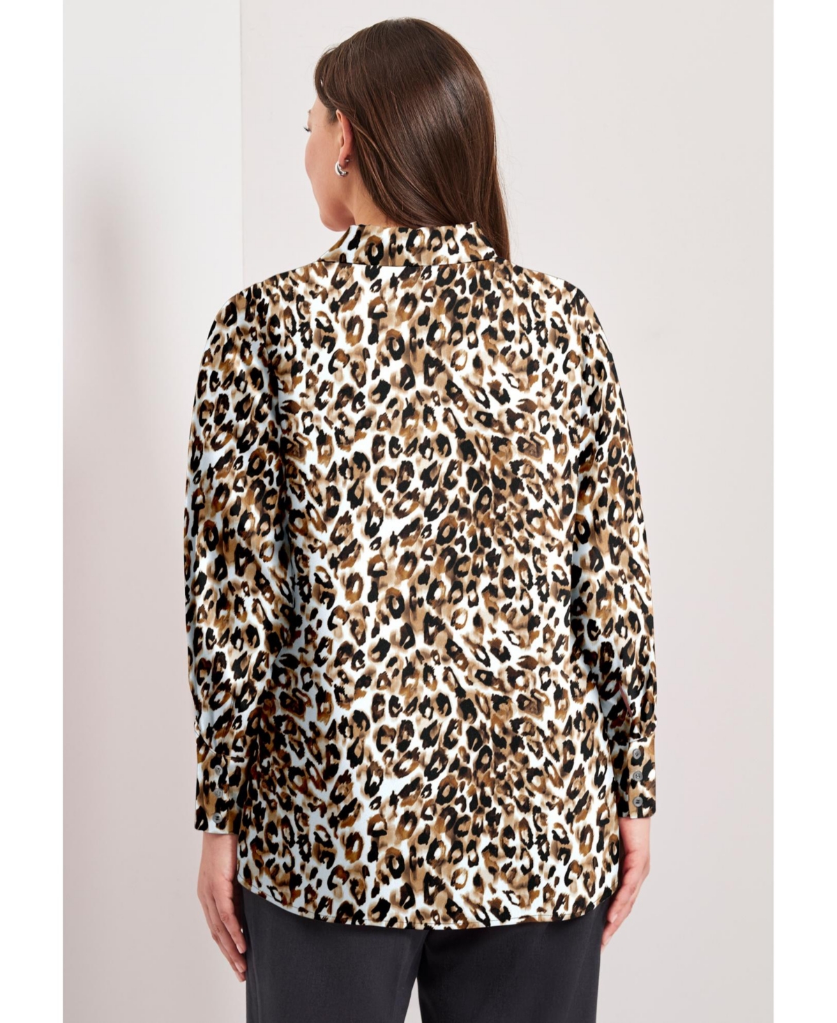 Avenue Women's Plus Button Front Blouse