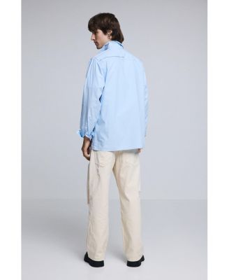 Men's Embroidered topstitched shirt