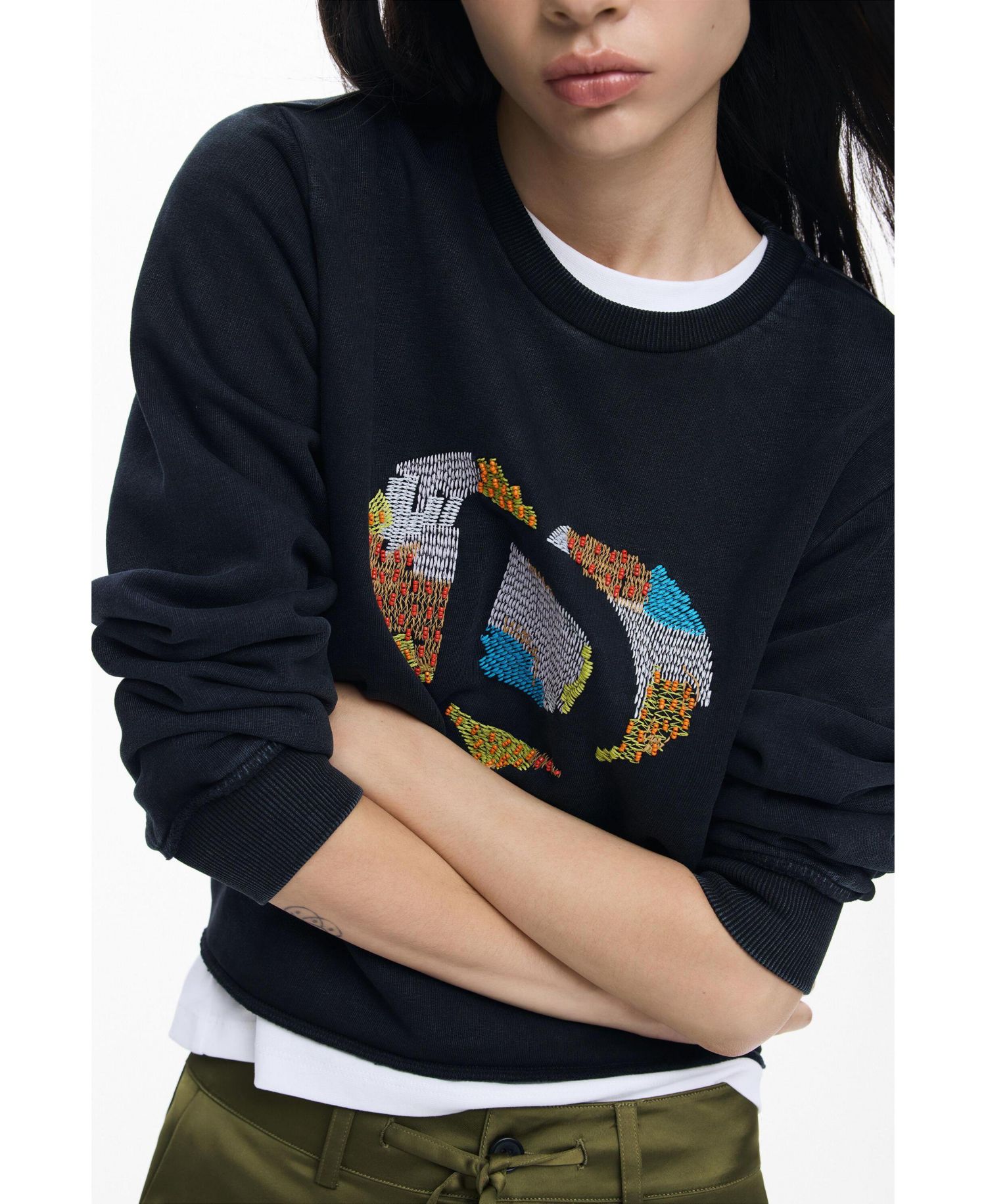 Women's Sweatshirt Logo Beads