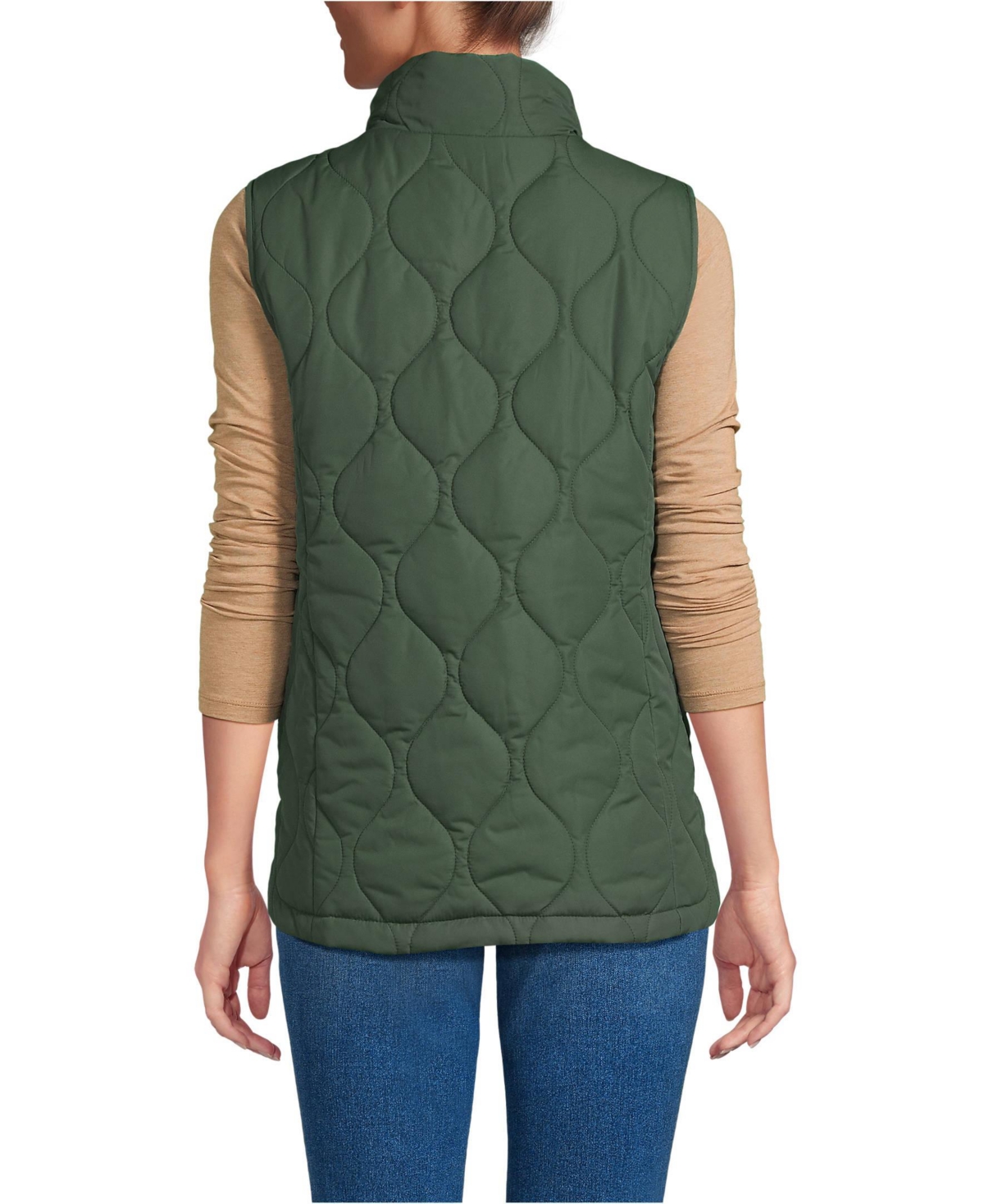 Lands' End Women's FeatherFree Onion Quilted Insulated Vest