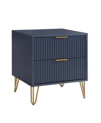 Dumbo Fluted 2-Drawer Wood Nightstand, Set of 2