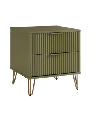 Dumbo Fluted 2-Drawer Wood Nightstand, Set of 2