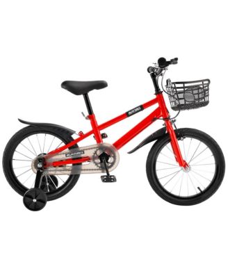 14/16 Inch Kids Bike for Ages 3-9 with Training Wheels, Dual Brakes & Anti-Pinch Chain Cover for Full Protection