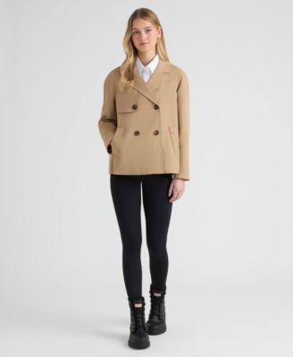 Women's Double Breasted Short Trench Jacket