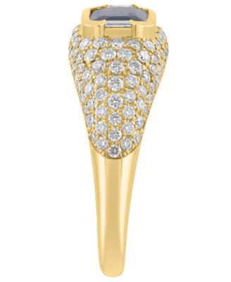 Sapphire (1-1/20 ct. t.w.) and Diamond (3/4 ct. t.w.) Ring in 14k Yellow Gold