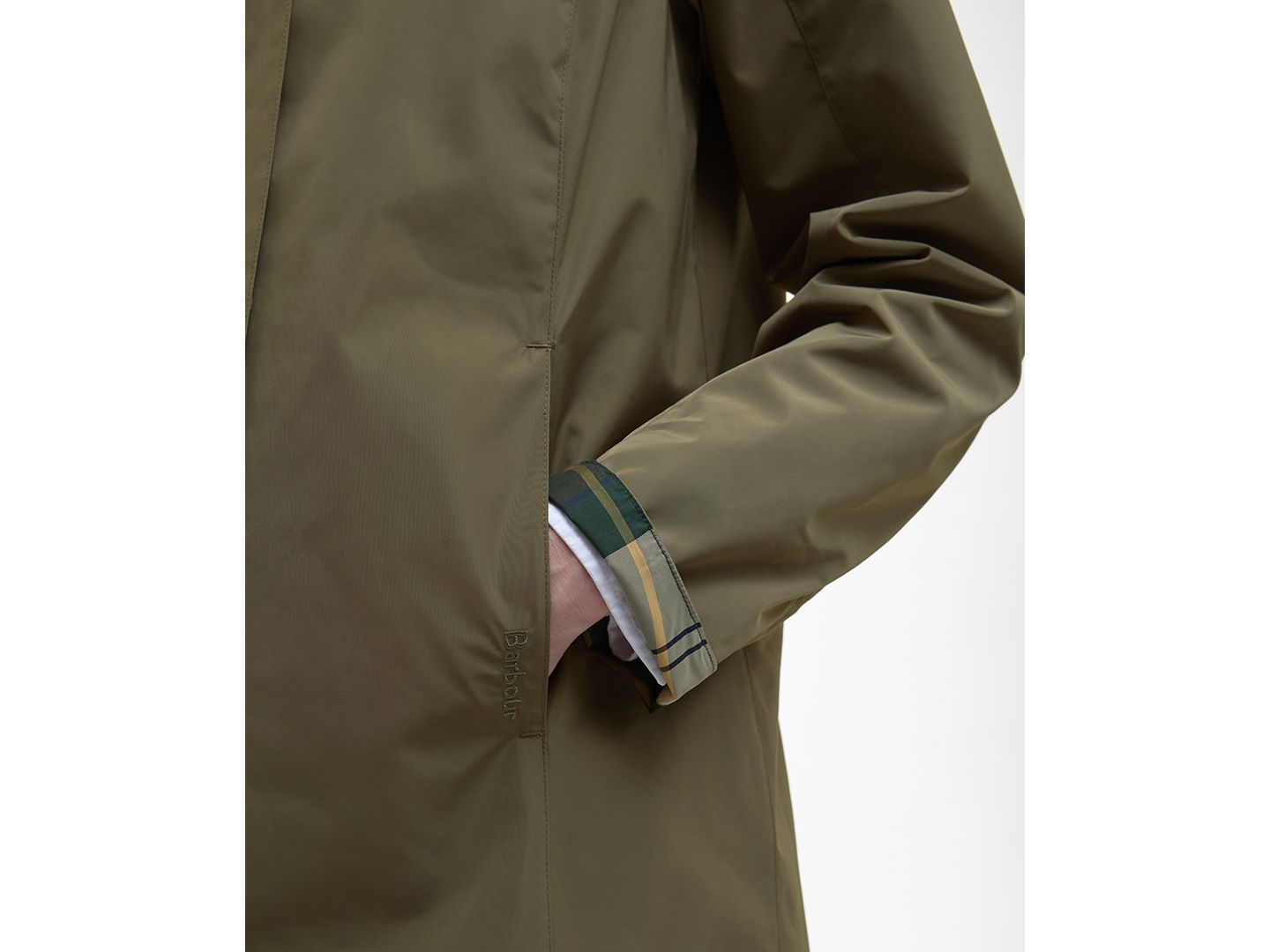 Женская куртка Barbour Babbity Showerproof Reversible, цвет: Зелёный — фото 7