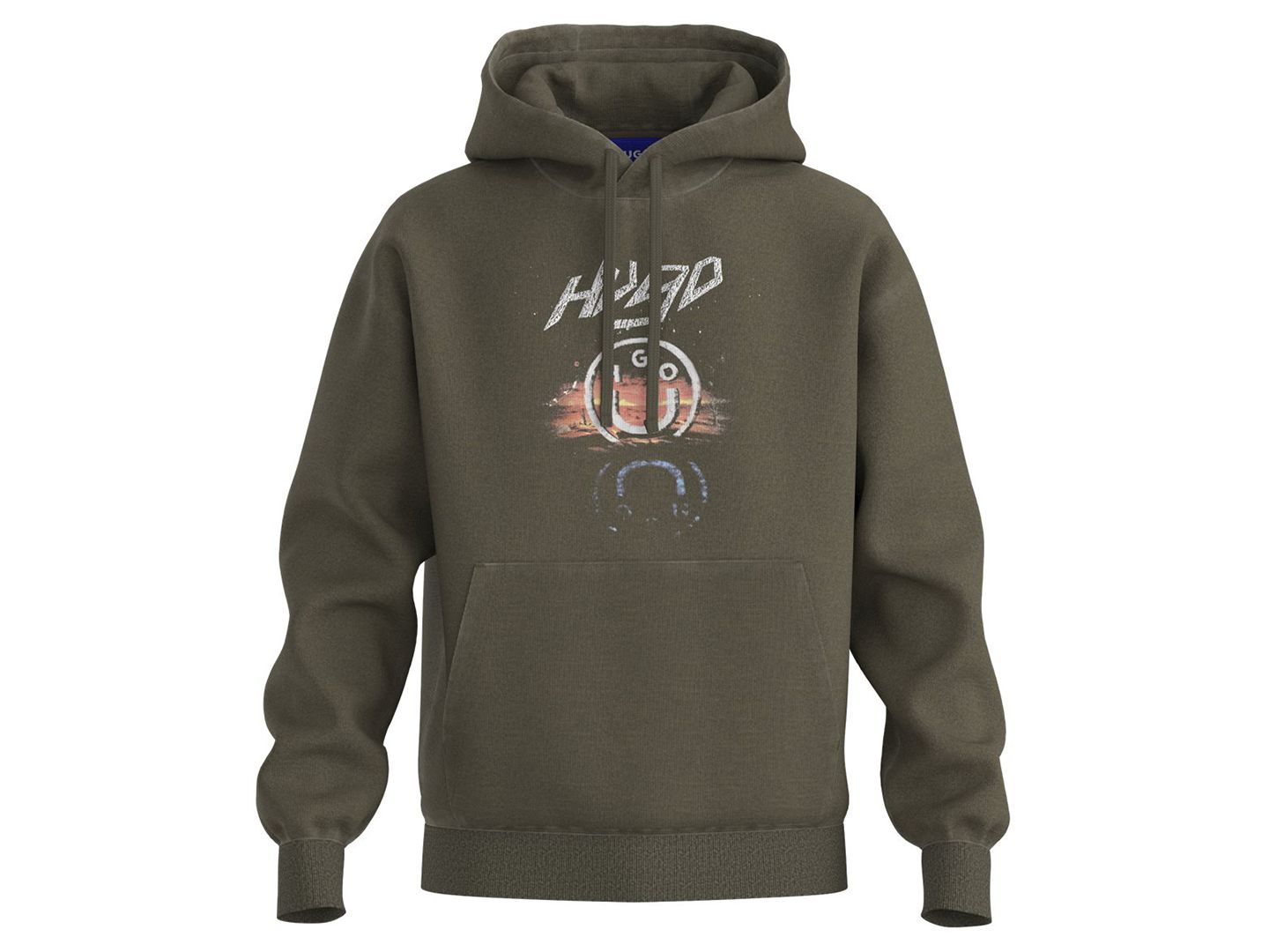 Мужское худи Hugo Boss Nimponex Graphic Hooded, цвет: Коричневый — фото 1