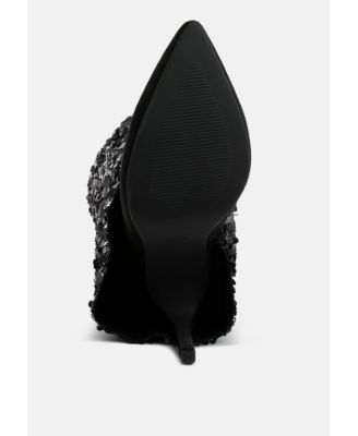Womens Sin City Sequinned Fold-Over Calf Boots