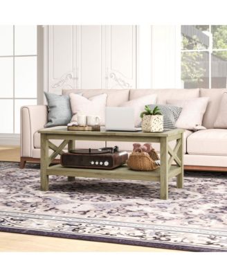 Table with Wood Frame for Living Room