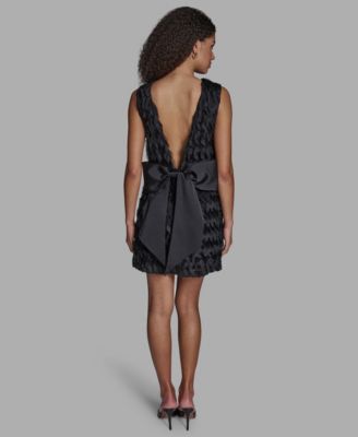 Women's Sleeveless A-Line Wavy Tulle Short Dress