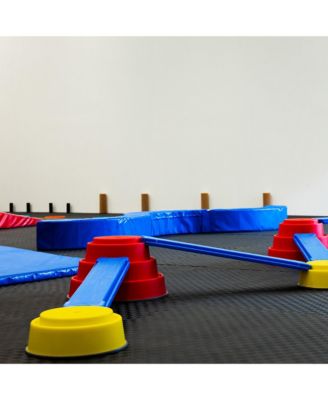 Foam Interlocking Exercise Floor Mat, 24 Square Feet, Black