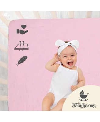 Muslin Crib Sheets 2 Pack – 52"x28" Cotton Fitted Sheets for Crib & Toddler Bed