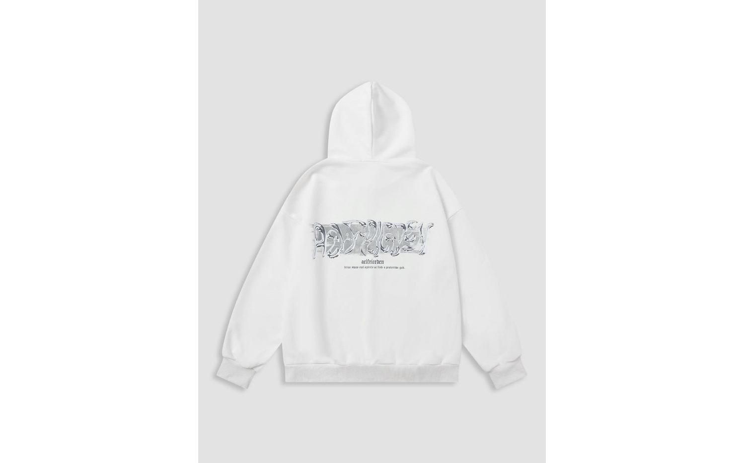 Women's Futuristic Liquid Metal Design Pullover Hoodie
