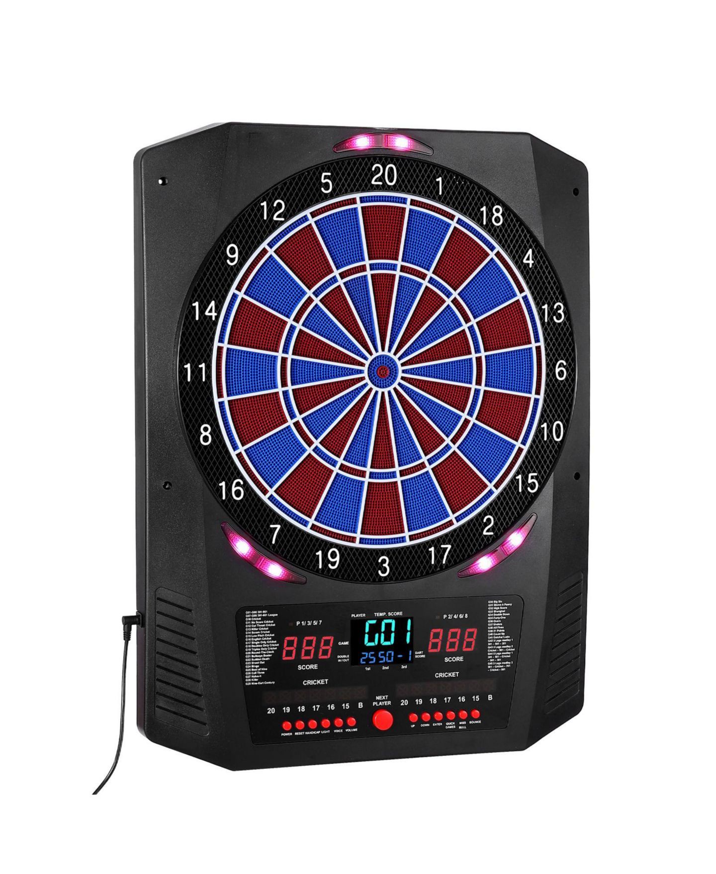 Детская игрушка Mecale Electronic Soft Tip Dartboard with 45 Games, Ages 12+, цвет: Чёрный — фото 9