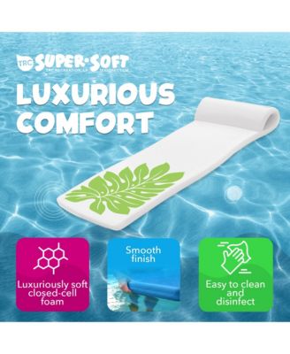 Sunsation 1.75" Thick Foam Lounger Raft Pool Float, Green Leaf