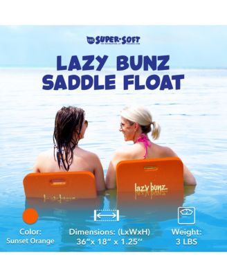 Lazy Bunz Foam Water Saddle Swimming Pool Float, Sunset Orange