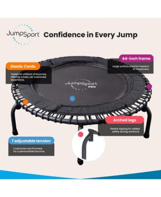 570 PRO Indoor Durable Lightweight 44-Inch Fitness Trampoline, Black