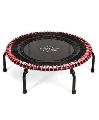 350 PRO 39 Inch Fitness Trampoline with Pink EnduroLast Elastic Cords