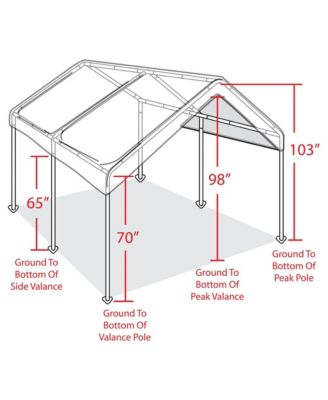 Domain 10 x 20 Foot Straight Leg Instant Canopy Tent Set, White