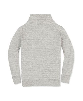 Boys Long Sleeve Quilted Half Zip Pullover with Pocket