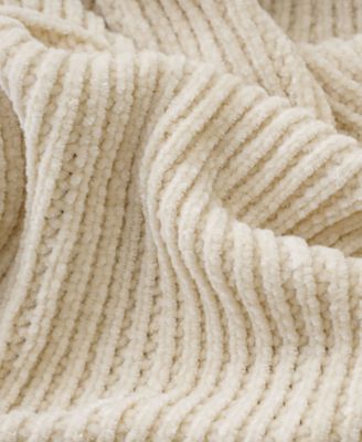 Classic Textured Ribbed Knit Throw, 50" x 60"
