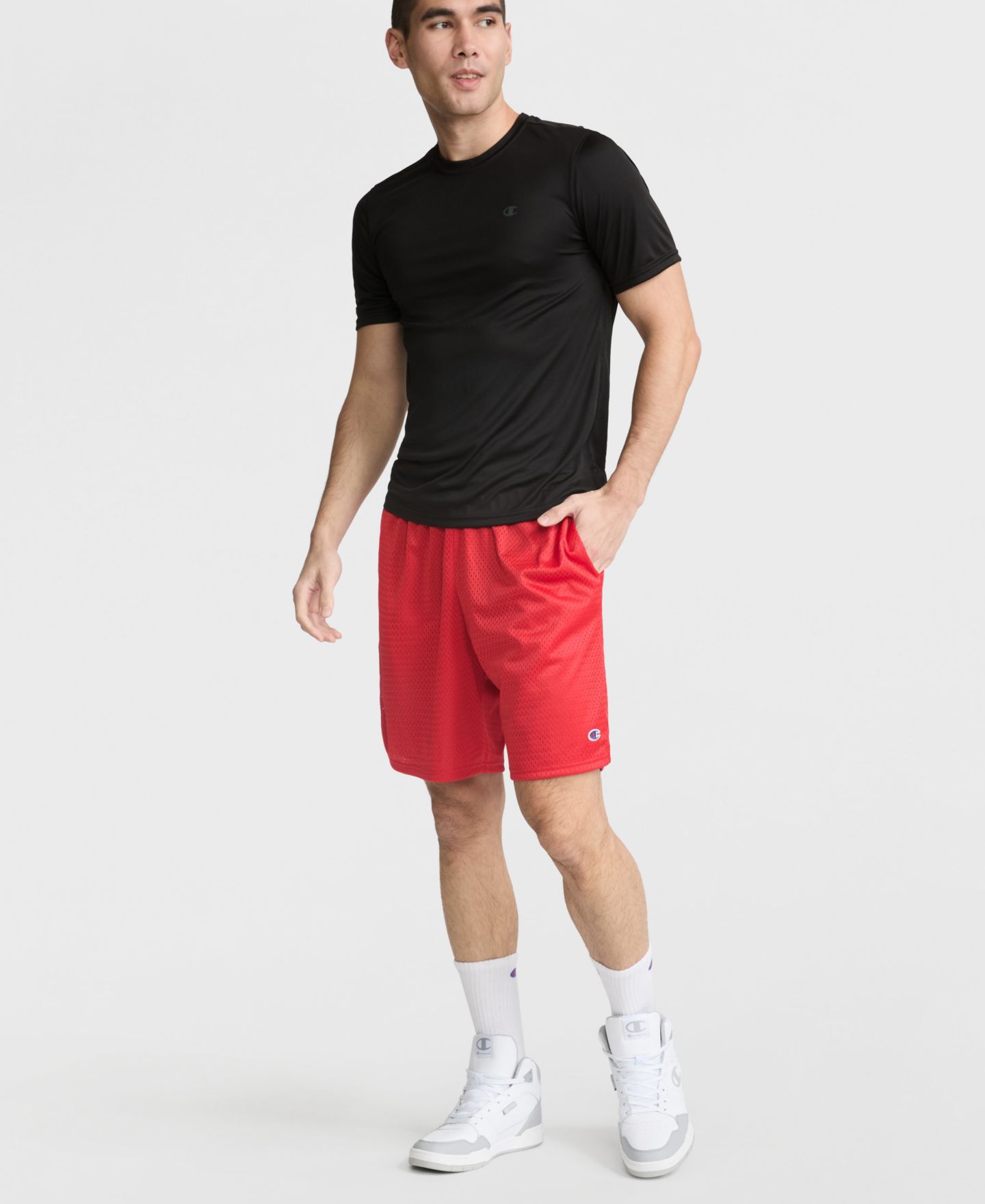 Мужская футболка Champion Double Dry Logo, цвет: Чёрный — фото 2