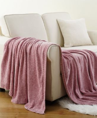 Lifestyle Solid Woven Micro Chenille Throw, 51" x 67"