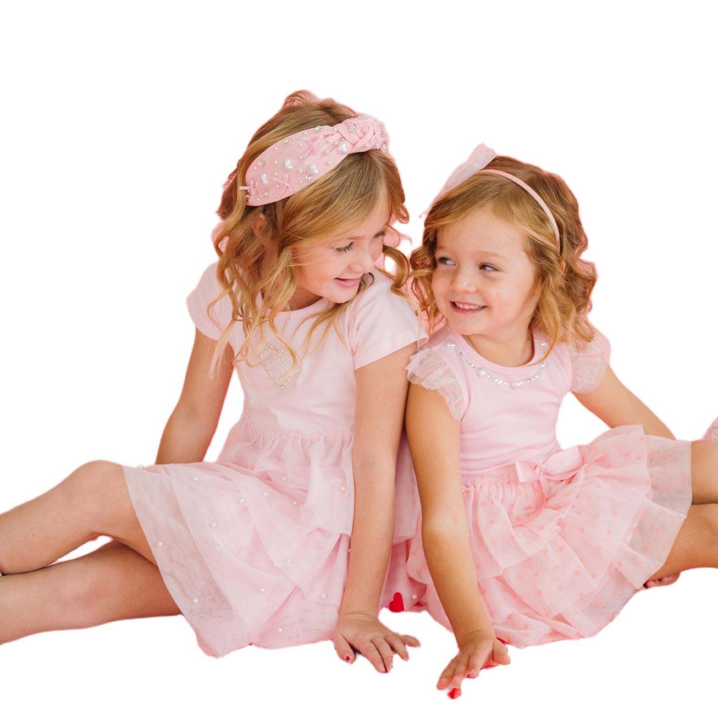 Платье Sweet Wink Pearl Heart Tiered Short Sleeve Tutu Dress для девочек-малышей, цвет: Мягкий розовый — фото 3
