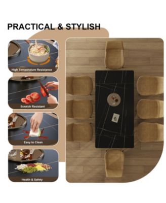 Retractable Sintered Stone Dining Table Set