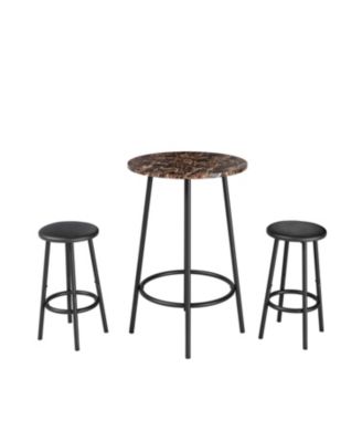3-Piece Bar Table Set with 2 Bar Stools
