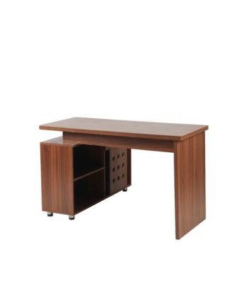 + L-Shaped + Walnut + Storage + Executive Desk