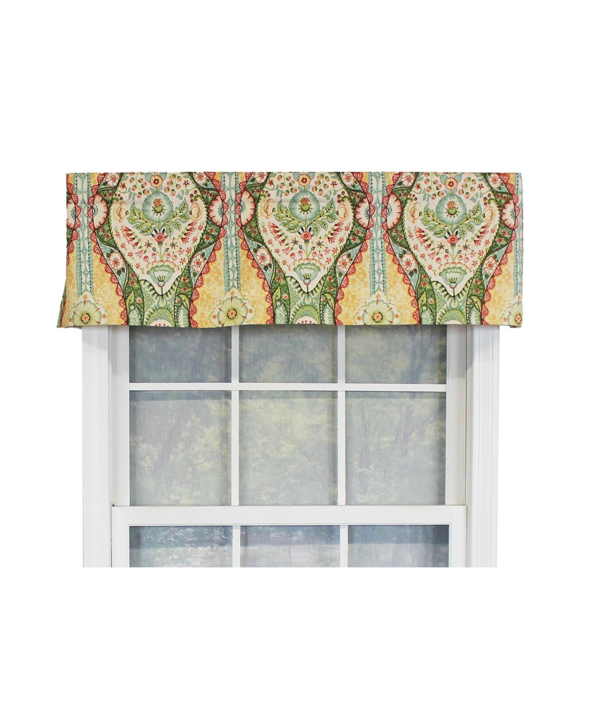 Rlf Home Brassiere Tailored 100% Cotton with Fully Lined 3" Rod Pocket Valnance for Windows 50" x 14"