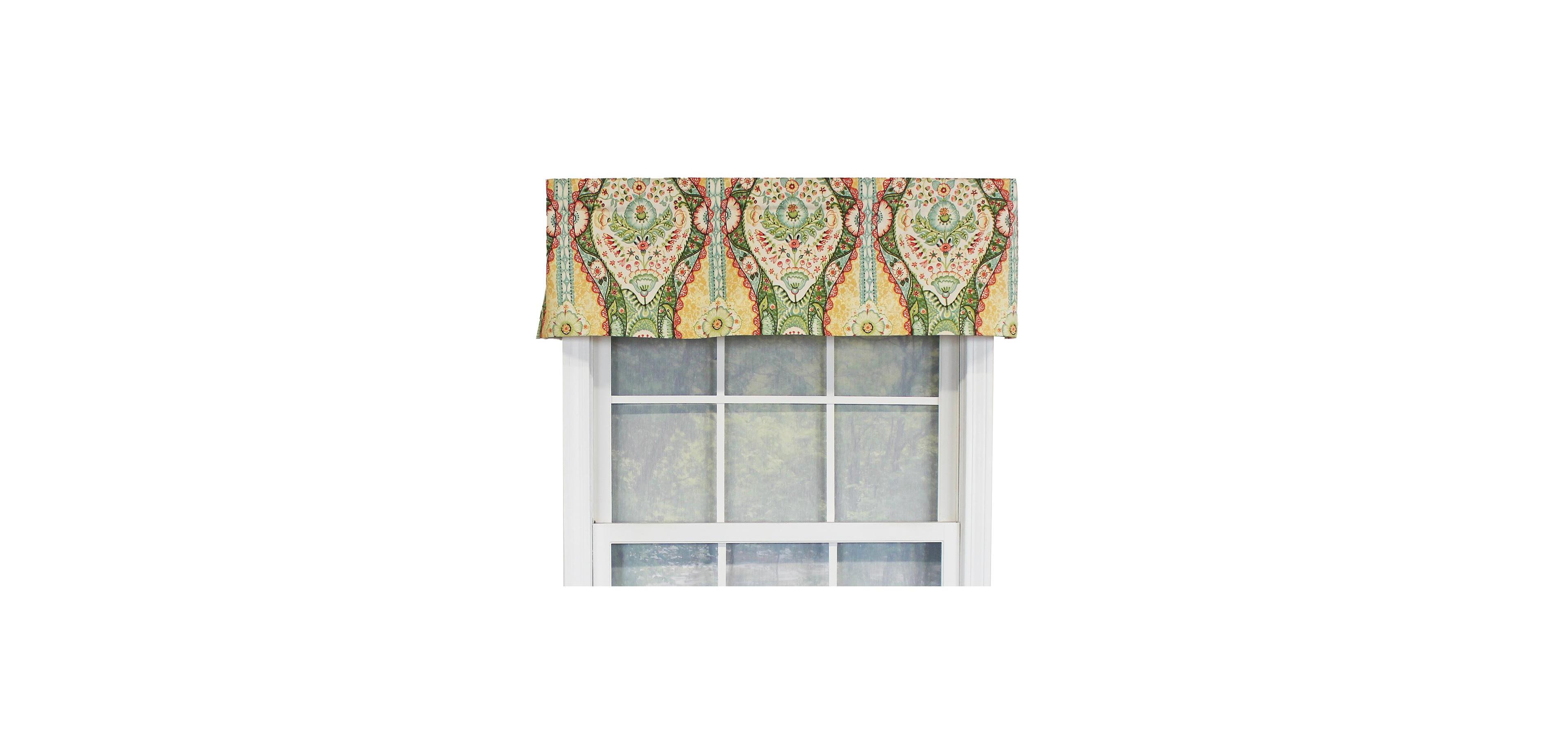 Rlf Home Brassiere Tailored 100% Cotton with Fully Lined 3" Rod Pocket Valnance for Windows 50" x 14"
