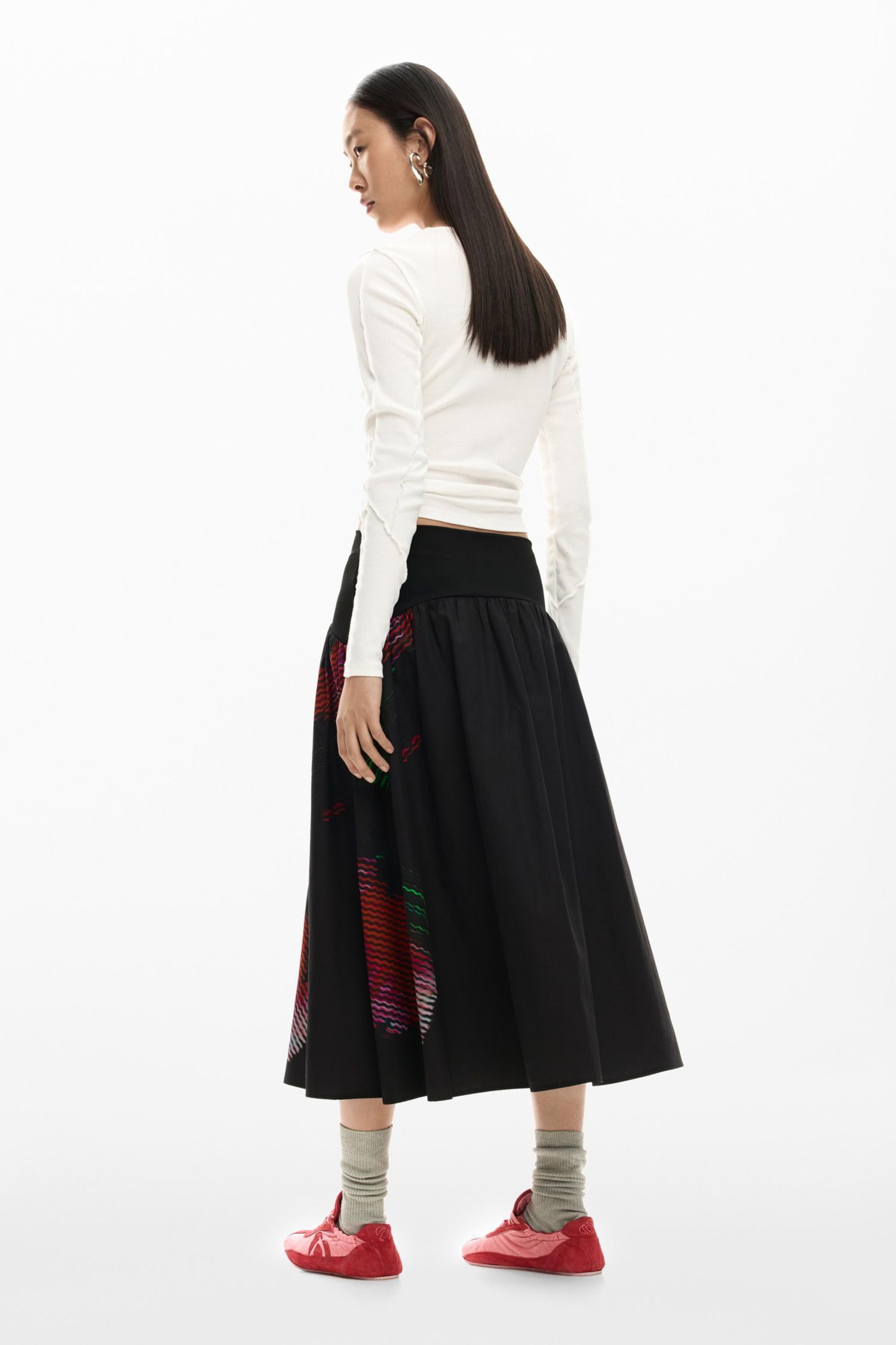 Women's Pixelated midi skirt