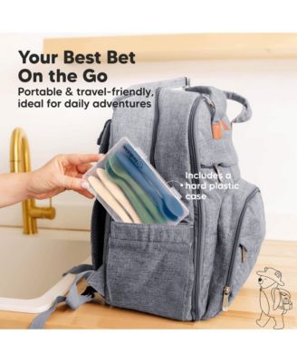 6-Pack Prep Baby Spoons, Silicone Baby Utensils for Self Feeding 6-24 Months, All Stages Baby Feeding Set, BLW Toddler Spoons