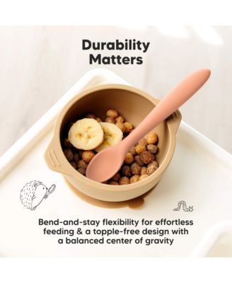 6-Pack Prep Baby Spoons, Silicone Baby Utensils for Self Feeding 6-24 Months, All Stages Baby Feeding Set, BLW Toddler Spoons