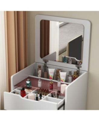 Streamdale 3-in-1 Makeup Vanity with Plip Top Mirror & 3 Drawers