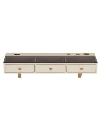 Wall-Mount Makeup Vanity Desk with Storage & Device Holder