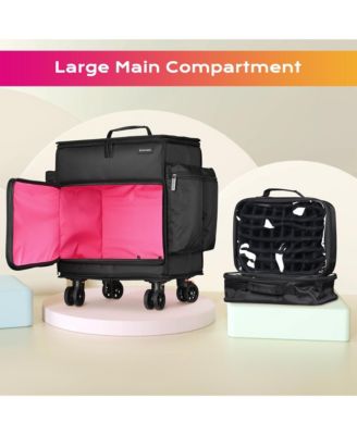 Rolling Nail Polish Organizer Manicure Storage Case Makeup Trolley