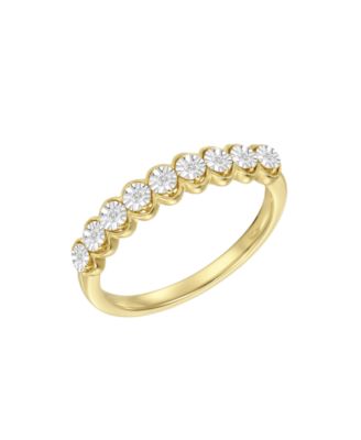 Diamond Ring (1/10 ct. t.w.) in 14k Gold Over Sterling Silver