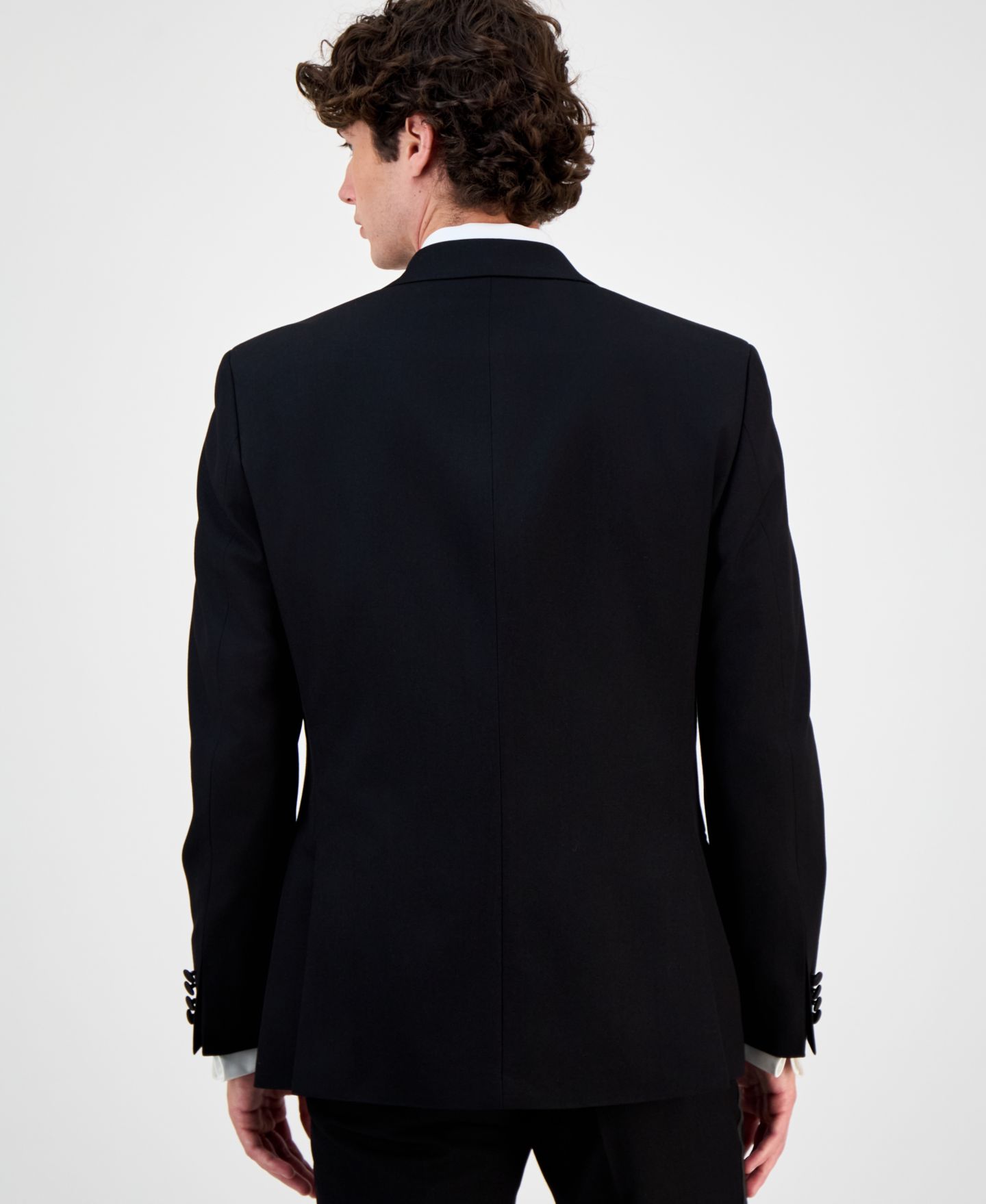 Мужские пиджаки Alfani Slim-Fit Tuxedo Jackets, цвет: Чёрный — фото 5
