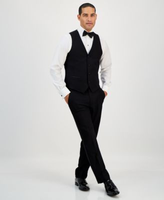 Men's Classic-Fit Stretch Black Tuxedo Vest, Created for Macy's 