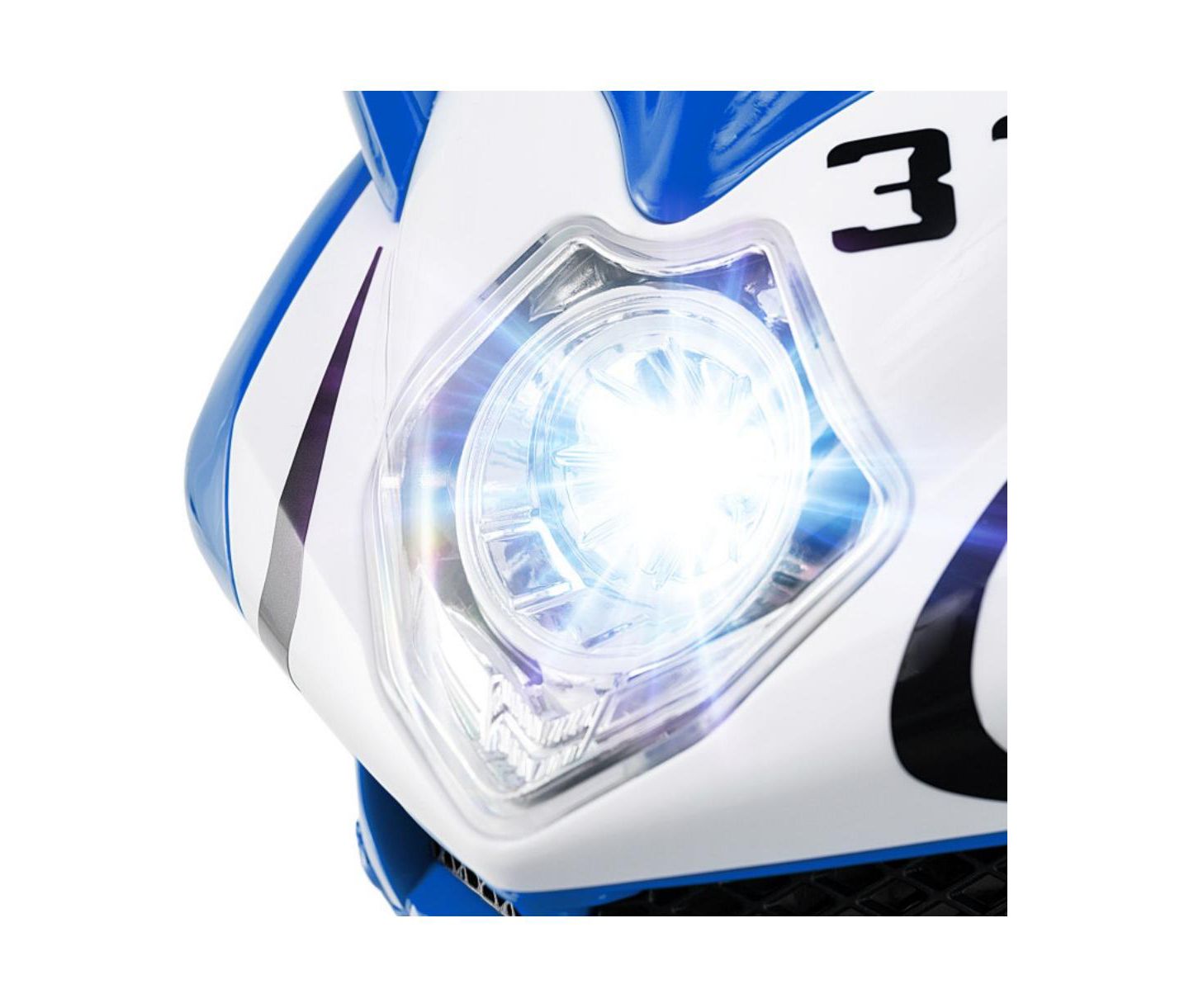 Детская игрушка HONGGE 6V Kids Ride On Motorcycle with LED Lights, цвет: Тёмно-синий — фото 6