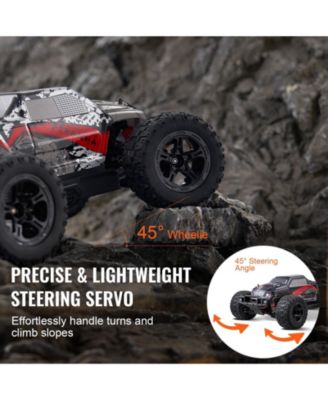 RC Car 1:10, 4WD Off-Road Monster Truck 38 km/h with 45&deg; Wheelie & 2 Batteries, High-Speed Racing Toy for Kids 8+, IPX4