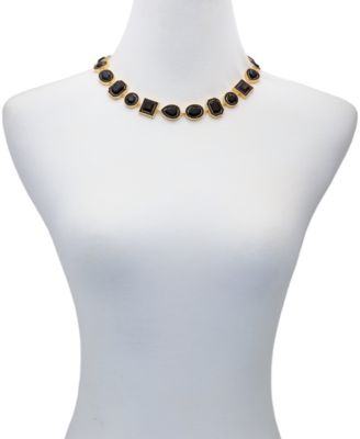Rhinestone Metal-tone Statement Necklace