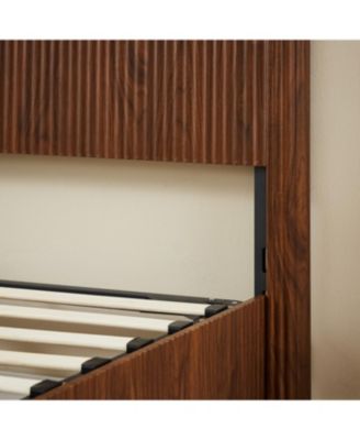 Streamdale Queen Size Lift Up Storage Bed Frame, Walnut