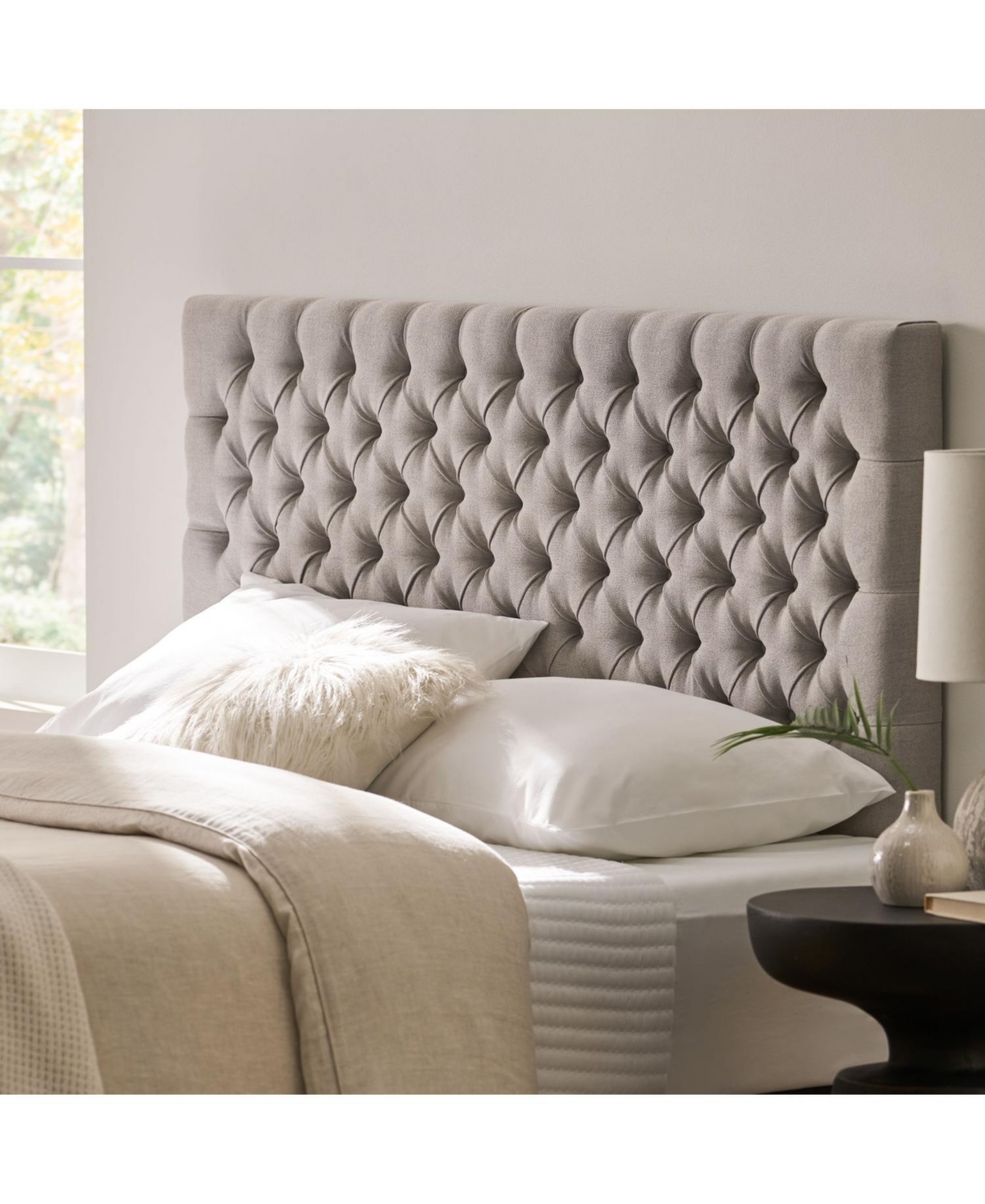 Streamdale Furniture Bierman Headboard Contemporary Style, Plush Upholstery, Easy Assembly