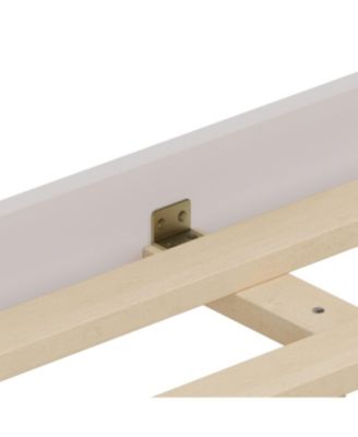 Modern Queen Wood Bed with LED Headboard, No Box Spring